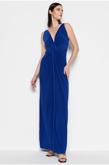Navy Mermaid Maxi Party Dress