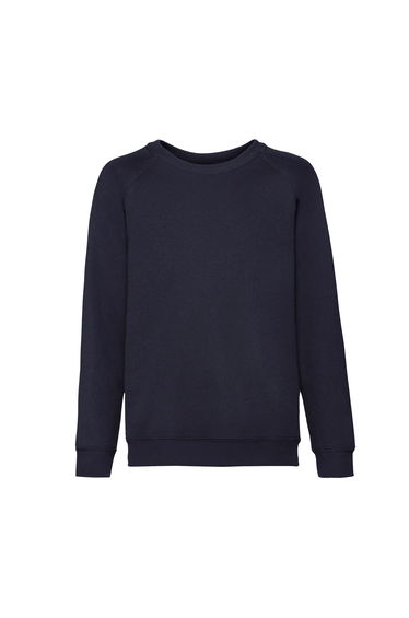 Fruit of the Loom Childrens/Kids Classic Raglan Sweatshirt - Deep Navy