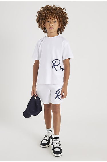 Boys White River T-shirt And Shorts Set