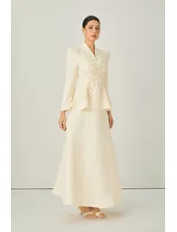 طقم سانفير باللون البيج - 2