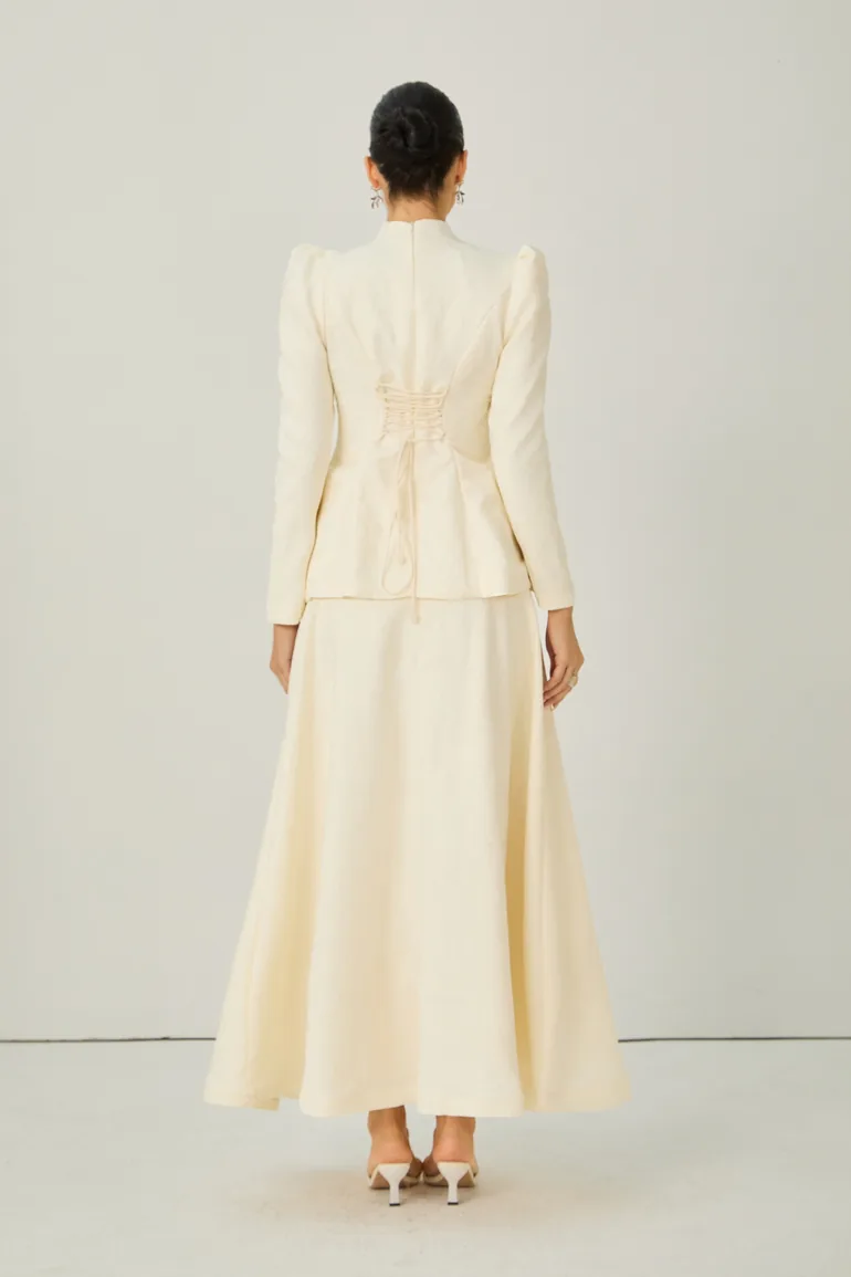 طقم سانفير باللون البيج - 5