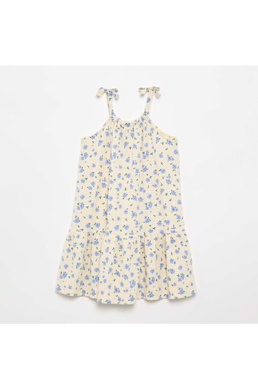 Crepe-knit dress BEIGE