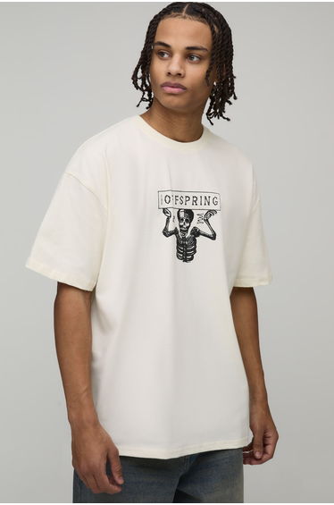 Oversized The Offspring License Printed T-Shirt - ecru