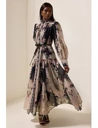 Joséphine Paisley Print Maxi Dress With Belt - 6