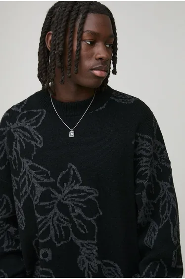 Boxy Fit Ribbed Knitted Hoodie