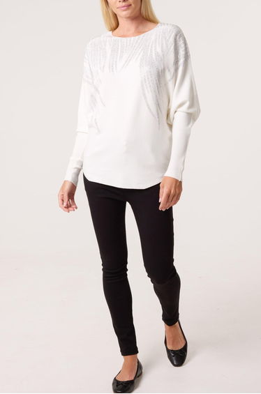 Rhinestone Detailed Jumper