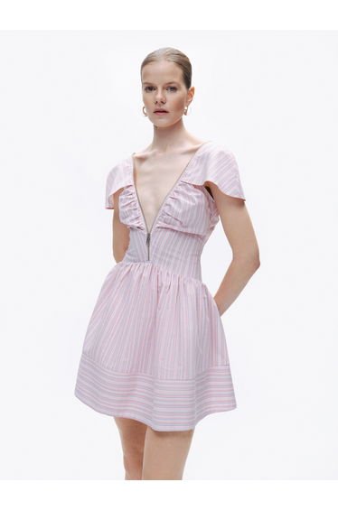 Mini Dress with Zipper Detail