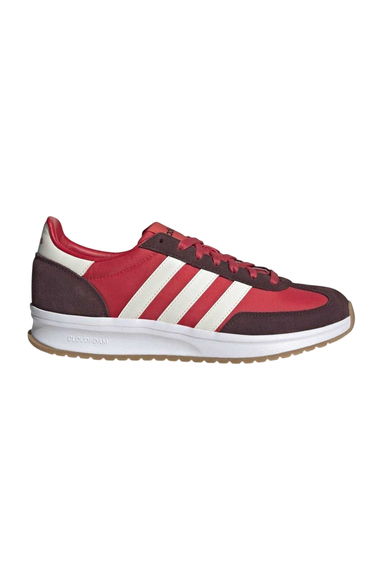 Adidas Mens Run 70s 2.0 Stripes Leather Trainers - Black Cherry/White