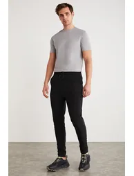GRIMELANGE CRISTIAN Men's Bistrech Super Stretch Technical Waterproof Fabric Jogger Black Sweatpants - 2