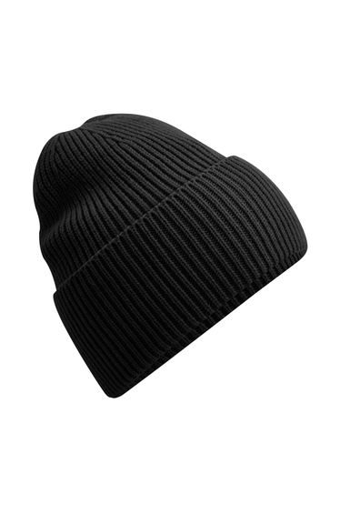 Beechfield Cuffed Oversized Beanie - Black