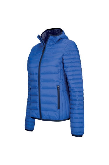 Kariban Womens/Ladies Lightweight Hooded Padded Jacket - Light Royal Blue