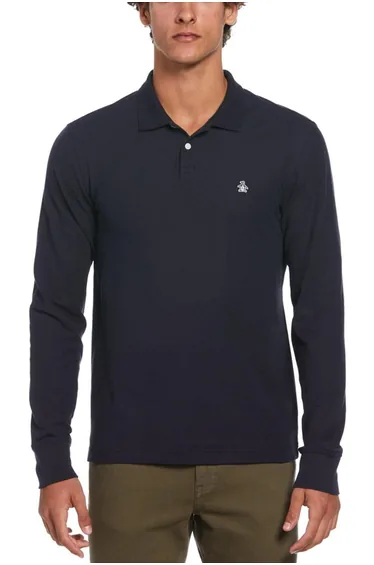 Long Sleeve Polo Navy