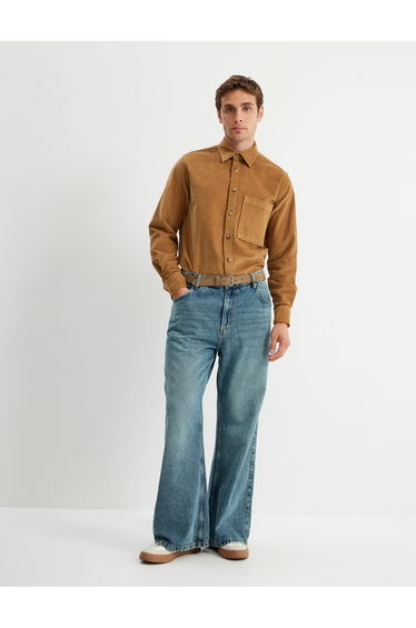 Long Sleeve Shirt Corduroy Cotton