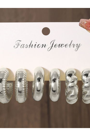 Set of 3 - Assorted Hoop Earrings