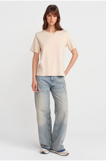 DILVIN Women's Cotton Crew Neck T-Shirt