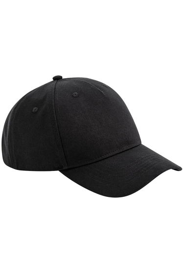 Beechfield Unisex Adult Organic Cotton 5 Panel Baseball Cap - Black
