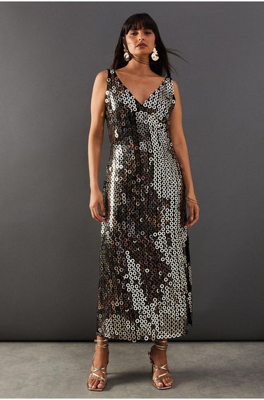 Hand Embellished Disk High Apex Dress