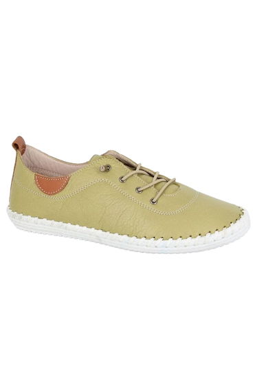 Mod Comfys Womens/Ladies Leather Trainers - Avocado