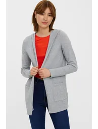 Grey Hooded Cardigan