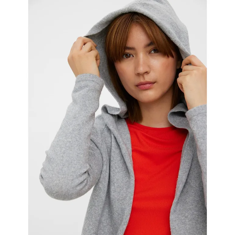 Grey Hooded Cardigan - 3