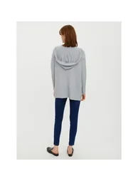 Grey Hooded Cardigan - 2