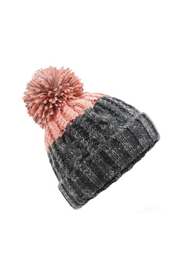 Beechfield Apres Beanie - Graphite Grey/Blush