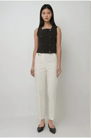 Premium Tailored Straight Leg Pant with Pocket Detail