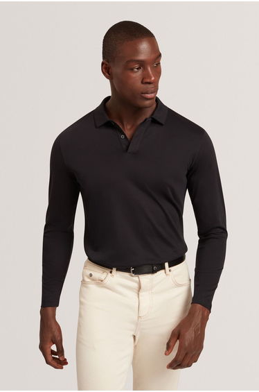 IGNAC LS Regular Soft Touch Polo Black