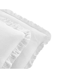 Kumla Plain Ruffle 100% Cotton Muslin Pillowcase - 5