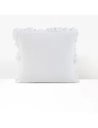 Kumla Plain Ruffle 100% Cotton Muslin Pillowcase - 1