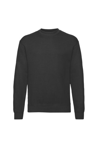 Fruit of the Loom Mens Lightweight Drop Shoulder Sweatshirt - Black