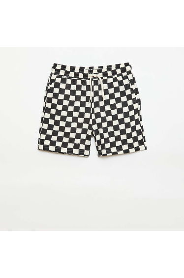 Patterned Bermuda Shorts WHITE