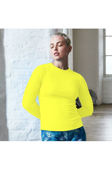 AWDis Just Cool Womens/Ladies Girlie Long Sleeve T-Shirt - Electric Yellow
