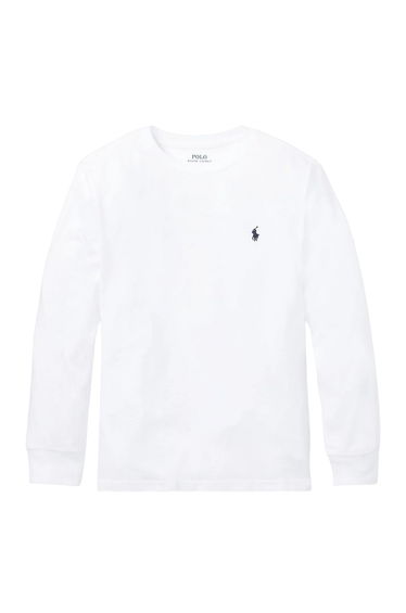 Ralph Lauren Boys Polo Cotton Long-Sleeved T-Shirt - White