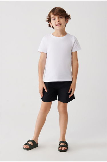 Black Quick Dry Standard Size Plain Kids Swimwear With Special Box