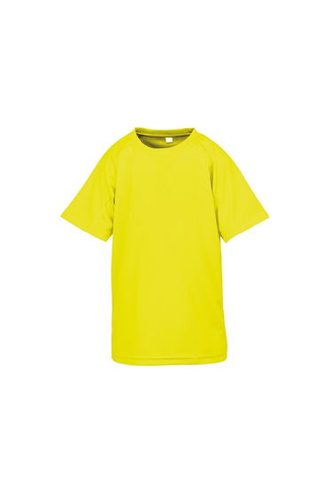 Spiro Chidlrens/Kids Impact Performance Aircool T-Shirt - Flo Yellow