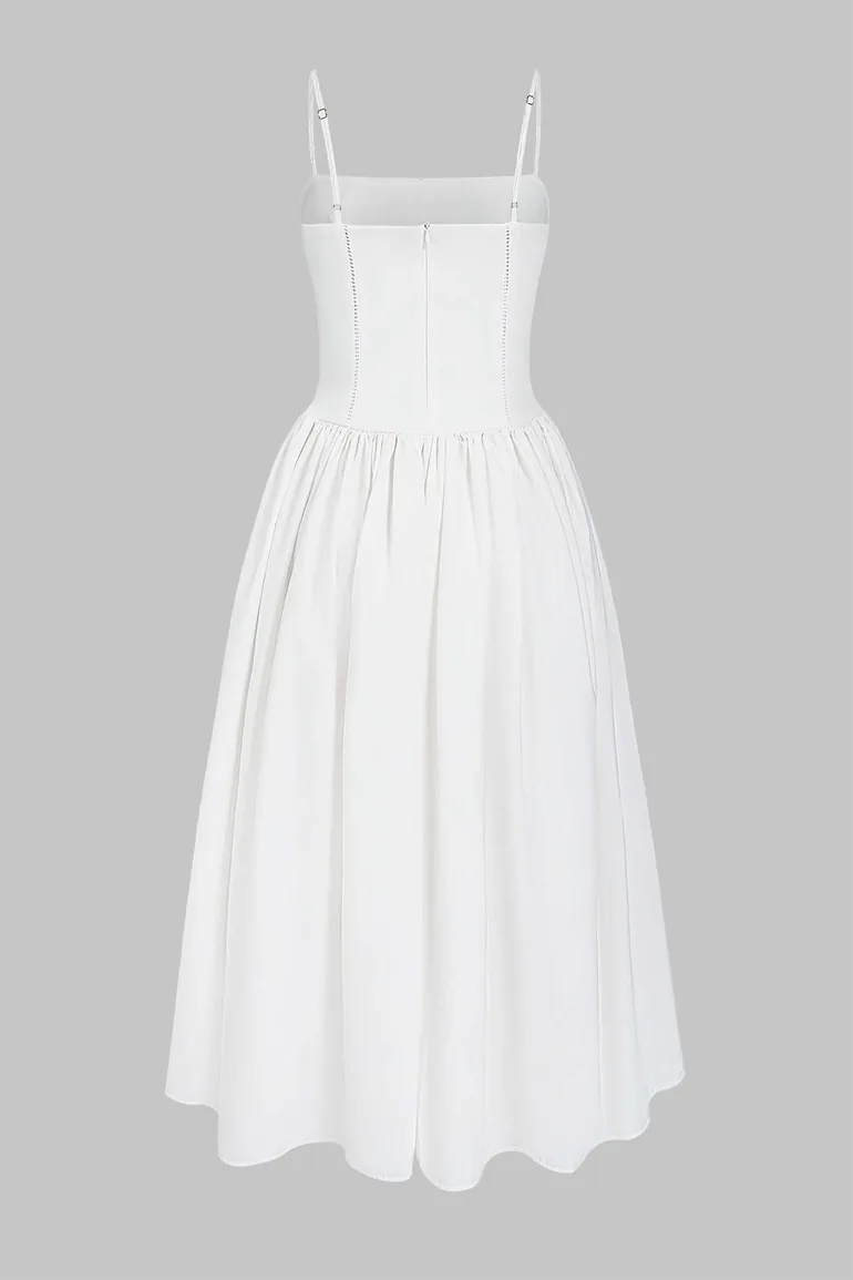 Solid Cut Out Slip Sleeveless Maxi Dress - 2