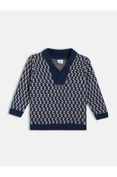 Boys Patterned Knit Sweater