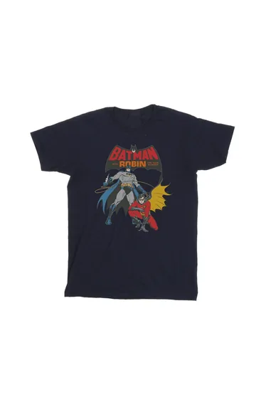 DC Comics Boys Batman And Robin T-Shirt - Navy Blue