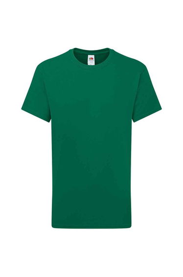 Fruit of the Loom Childrens/Kids Iconic 195 Plain T-Shirt - College Green