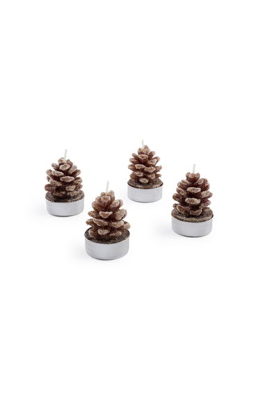 Set of 4 Caspar Pine Cone Candles