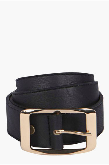 Harriet Chunky Boyfriend Belt - BLACK