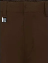 Zeco Boys School Slim Fit Trousers in Brown - 2