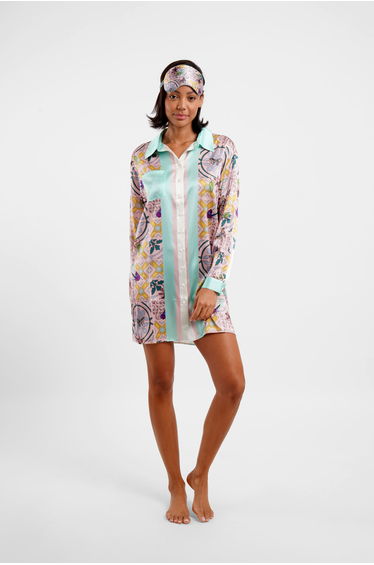 Long Nightshirt / "Montana Tile"