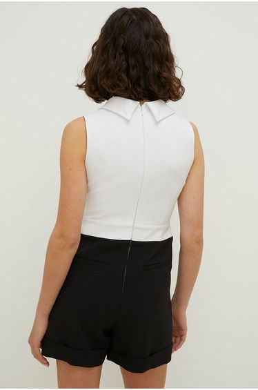 Mono Textured Crepe Bow Detail Playsuit product thumbnail 3