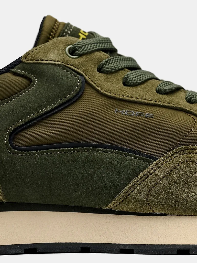 City Green Mixed-Material Trainers - 1