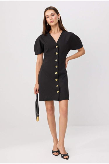 Black Woven Dress&Jumpsuit Dress