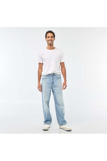 Straight Leg / Regular Fit 5-Pocket Jeans BLUE