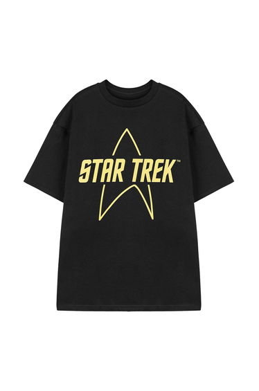 Star Trek Mens Logo Short-Sleeved T-Shirt - Black