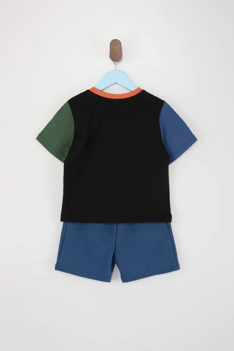 Black Boy's Plain Knitted Bottom - Top Set - 3